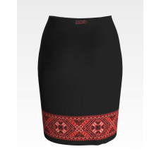 СЖ070шЧнннн Барвиста вишиванка Заготовка для вишивки - Спідниця жіноча Поділля р.42-54 шовк, чорний