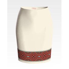 СЖ075дМнннн Барвиста вишиванка Заготовка для вишивки - Спідниця жіноча Вогняна р.42-54 домоткане полотно, бежевий