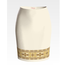 СЖ079кМнннн Барвиста вишиванка Заготовка для вишивки - Спідниця жіноча Жито р.42-54 атлас, бежевий