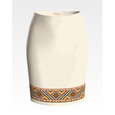 СЖ080кМнннн Барвиста вишиванка Заготовка для вишивки - Спідниця жіноча Писанка р.42-54 атлас, бежевий