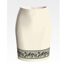 СЖ082кМнннн Барвиста вишиванка Заготовка для вишивки - Спідниця жіноча Сокальська сучасна р.42-54 атлас, бежевий