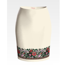 СЖ091шМнннн Барвиста вишиванка Заготовка для вишивки - Спідниця жіноча Борщівська старовинна р.42-54 шовк, бежевий