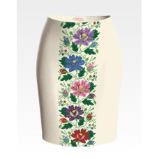 СЖ093кМнннн Барвиста вишиванка Заготовка для вишивки - Спідниця жіноча Буковинська сучасна р.42-54 атлас, бежевий