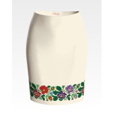 СЖ094шМнннн Барвиста вишиванка Заготовка для вишивки - Спідниця жіноча Буковинський край р.42-54 шовк, бежевий