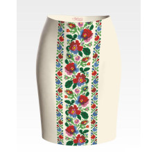 СЖ096дМнннн Барвиста вишиванка Заготовка для вишивки - Спідниця жіноча Буковинська сучасна р.42-54 домоткане полотно, бежевий