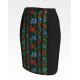 СЖ097шЧнннн Барвиста вишиванка Заготовка для вишивки - Спідниця жіноча Буковинська сучасна р.42-54 шовк, чорний