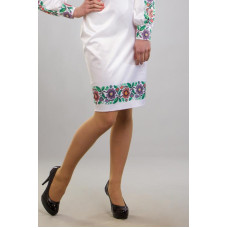 СЖ099пБнннн Барвиста вишиванка Заготовка для вишивки - Спідниця жіноча Буковинська сучасна р.42-54 габардин, білий