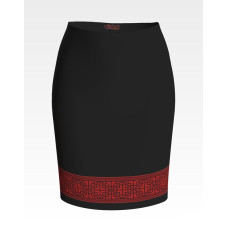 СЖ100шЧнннн Барвиста вишиванка Заготовка для вишивки - Спідниця жіноча Полісся р.42-54 шовк, чорний