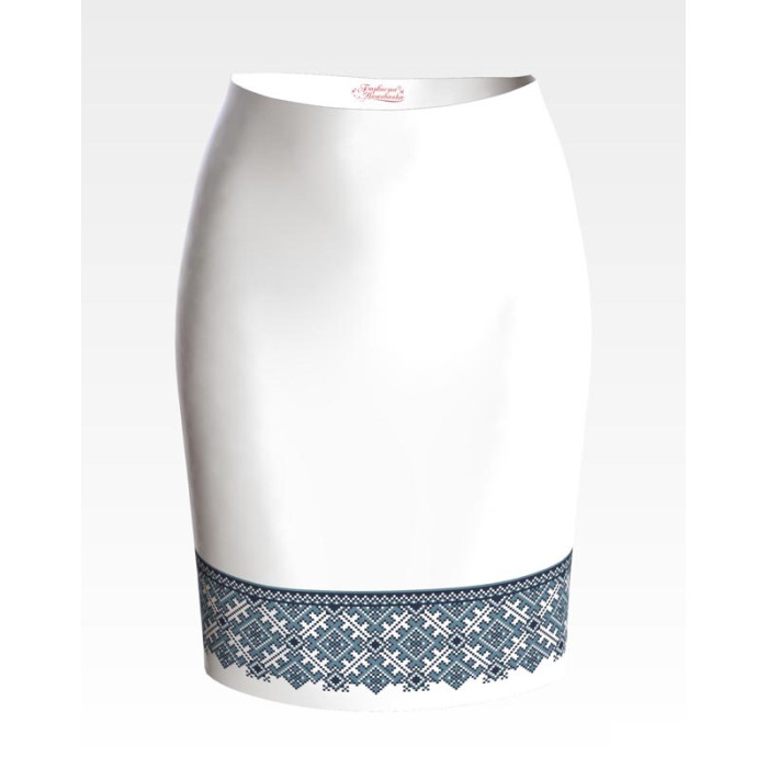 СЖ103пБнннн Барвиста вишиванка Заготовка для вишивки - Спідниця жіноча Львівська р.42-54 габардин, білий