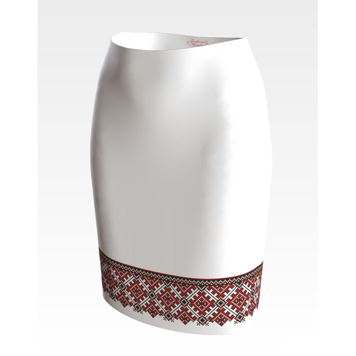 СЖ104пБнннн Барвиста вишиванка Заготовка для вишивки - Спідниця жіноча Львівська р.42-54 габардин, білий