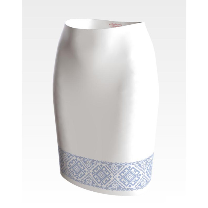 СЖ105пБнннн Барвиста вишиванка Заготовка для вишивки - Спідниця жіноча Ніжність р.42-54 габардин, білий