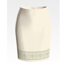 СЖ106кМнннн Барвиста вишиванка Заготовка для вишивки - Спідниця жіноча Мережка р.42-54 атлас, бежевий