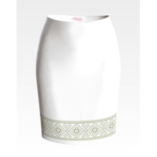 СЖ106пБнннн Барвиста вишиванка Заготовка для вишивки - Спідниця жіноча Мережка р.42-54 габардин, білий