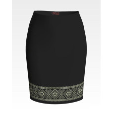 СЖ106шЧнннн Барвиста вишиванка Заготовка для вишивки - Спідниця жіноча Мережка р.42-54 шовк, чорний