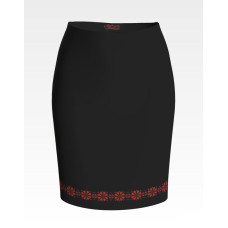 СЖ108шЧнннн Барвиста вишиванка Заготовка для вишивки - Спідниця жіноча Дерево життя р.42-54 шовк, чорний