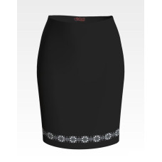 СЖ109шЧнннн Барвиста вишиванка Заготовка для вишивки - Спідниця жіноча Дерево життя р.42-54 шовк, чорний