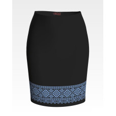 СЖ110шЧнннн Барвиста вишиванка Заготовка для вишивки - Спідниця жіноча Роса р.42-54 шовк, чорний