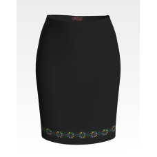 СЖ112шЧнннн Барвиста вишиванка Заготовка для вишивки - Спідниця жіноча Дерево життя р.42-54 шовк, чорний