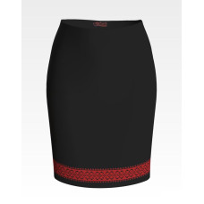 СЖ113шЧнннн Барвиста вишиванка Заготовка для вишивки - Спідниця жіноча Західне Поділля р.42-54 шовк, чорний