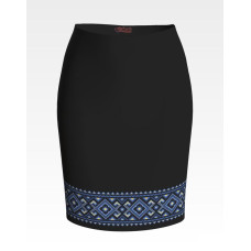 СЖ115шЧнннн Барвиста вишиванка Заготовка для вишивки - Спідниця жіноча Чарівниця р.42-54 шовк, чорний