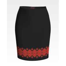 СЖ120шЧнннн Барвиста вишиванка Заготовка для вишивки - Спідниця жіноча Берегиня р.42-54 шовк, чорний