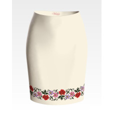 СЖ121шМнннн Барвиста вишиванка Заготовка для вишивки - Спідниця жіноча Калина р.42-54 шовк, бежевий