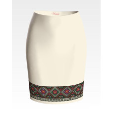 СЖ122кМнннн Барвиста вишиванка Заготовка для вишивки - Спідниця жіноча Борщівська р.42-54 атлас, бежевий