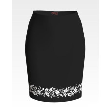 СЖ126шЧнннн Барвиста вишиванка Заготовка для вишивки - Спідниця жіноча Сокальська квітка р.42-54 шовк, чорний