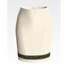 СЖ128кМнннн Барвиста вишиванка Заготовка для вишивки - Спідниця жіноча Борщівська р.42-54 атлас, бежевий