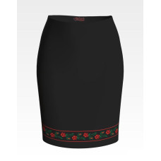 СЖ128шЧнннн Барвиста вишиванка Заготовка для вишивки - Спідниця жіноча Борщівська р.42-54 шовк, чорний