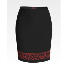 СЖ129шЧнннн Барвиста вишиванка Заготовка для вишивки - Спідниця жіноча Сокальська братки р.42-54 шовк, чорний