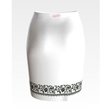 СЖ131пБнннн Барвиста вишиванка Заготовка для вишивки - Спідниця жіноча Сокальська мрія р.42-54 габардин, білий