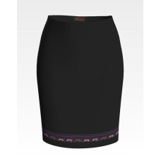 СЖ133дЧнннн Барвиста вишиванка Заготовка для вишивки - Спідниця жіноча Сокальська весільна р.42-54 домоткане полотно, чорний