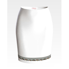 СЖ133шБнннн Барвиста вишиванка Заготовка для вишивки - Спідниця жіноча Сокальська весільна р.42-54 шовк, білий