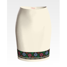 СЖ135лМнннн Барвиста вишиванка Заготовка для вишивки - Спідниця жіноча Борщівський край р.42-54 льон, бежевий