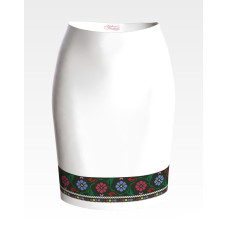 СЖ135пБнннн Барвиста вишиванка Заготовка для вишивки - Спідниця жіноча Борщівський край р.42-54 габардин, білий