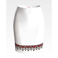 СЖ137лБнннн Барвиста вишиванка Заготовка для вишивки - Спідниця жіноча На долю р.42-54 льон, білий