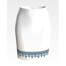 СЖ138лБнннн Барвиста вишиванка Заготовка для вишивки - Спідниця жіноча На долю р.42-54 льон, білий