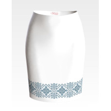 СЖ139пБнннн Барвиста вишиванка Заготовка для вишивки - Спідниця жіноча Мами оберіг р.42-54 габардин, білий