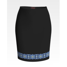 СЖ141шЧнннн Барвиста вишиванка Заготовка для вишивки - Спідниця жіноча Елегантність р.42-54 шовк, чорний