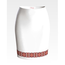 СЖ142шБнннн Барвиста вишиванка Заготовка для вишивки - Спідниця жіноча Елегантність р.42-54 шовк, білий