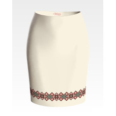 СЖ143дМнннн Барвиста вишиванка Заготовка для вишивки - Спідниця жіноча Зоряна ніч р.42-54 домоткане полотно, бежевий