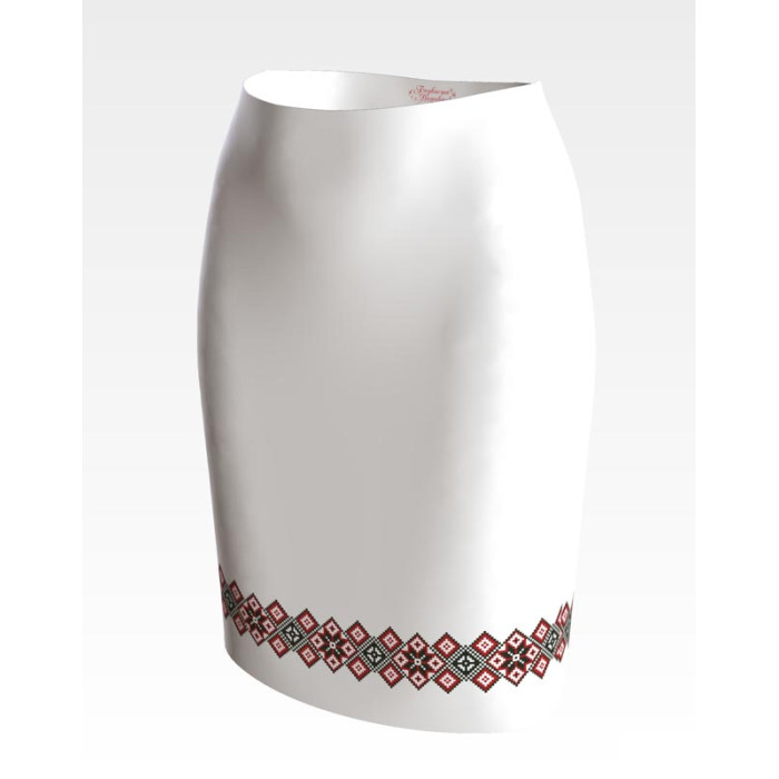 СЖ143лБнннн Барвиста вишиванка Заготовка для вишивки - Спідниця жіноча Зоряна ніч р.42-54 льон, білий