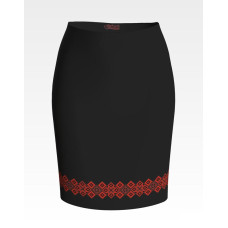 СЖ143шЧнннн Барвиста вишиванка Заготовка для вишивки - Спідниця жіноча Зоряна ніч р.42-54 шовк, чорний