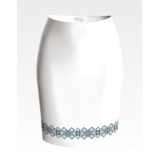 СЖ144кБнннн Барвиста вишиванка Заготовка для вишивки - Спідниця жіноча Зоряна ніч р.42-54 атлас, білий