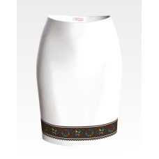 СЖ150кБнннн Барвиста вишиванка Заготовка для вишивки - Спідниця жіноча Борщівська вишуканість р.42-54 атлас, білий