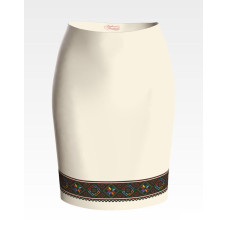 СЖ150кМнннн Барвиста вишиванка Заготовка для вишивки - Спідниця жіноча Борщівська вишуканість р.42-54 атлас, бежевий