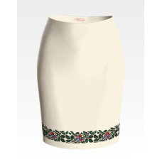 СЖ152кМнннн Барвиста вишиванка Заготовка для вишивки - Спідниця жіноча Борщівська чарівність р.42-54 атлас, бежевий