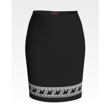 СЖ153кЧнннн Барвиста вишиванка Заготовка для вишивки - Спідниця жіноча Сокальська квіткова р.42-54 атлас, чорний