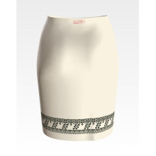 СЖ153кМнннн Барвиста вишиванка Заготовка для вишивки - Спідниця жіноча Сокальська квіткова р.42-54 атлас, бежевий